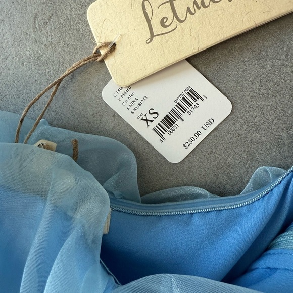 NWT Anthropologie Let Me Be Ruffle Tiered
Strapless Dress in Light Blue … - Picture 5 of 8